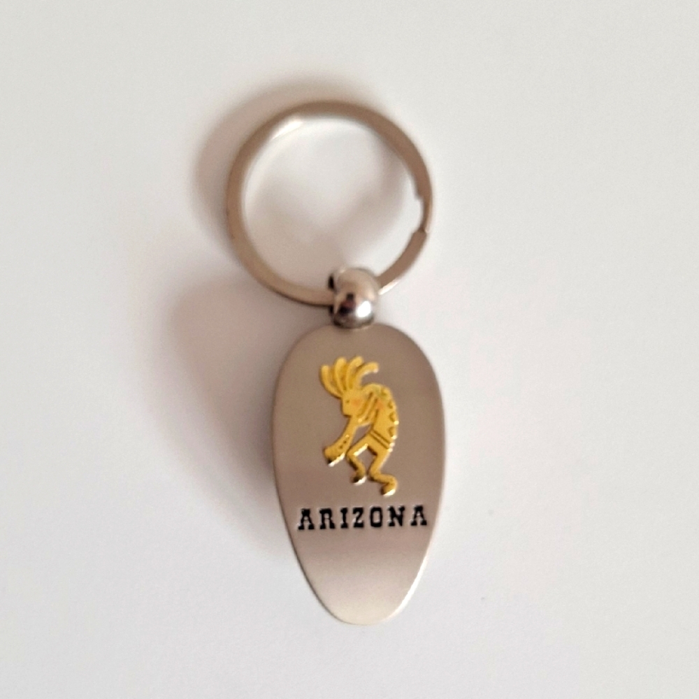 Arizona Keychain with Gold Accent And Bottle Opener
